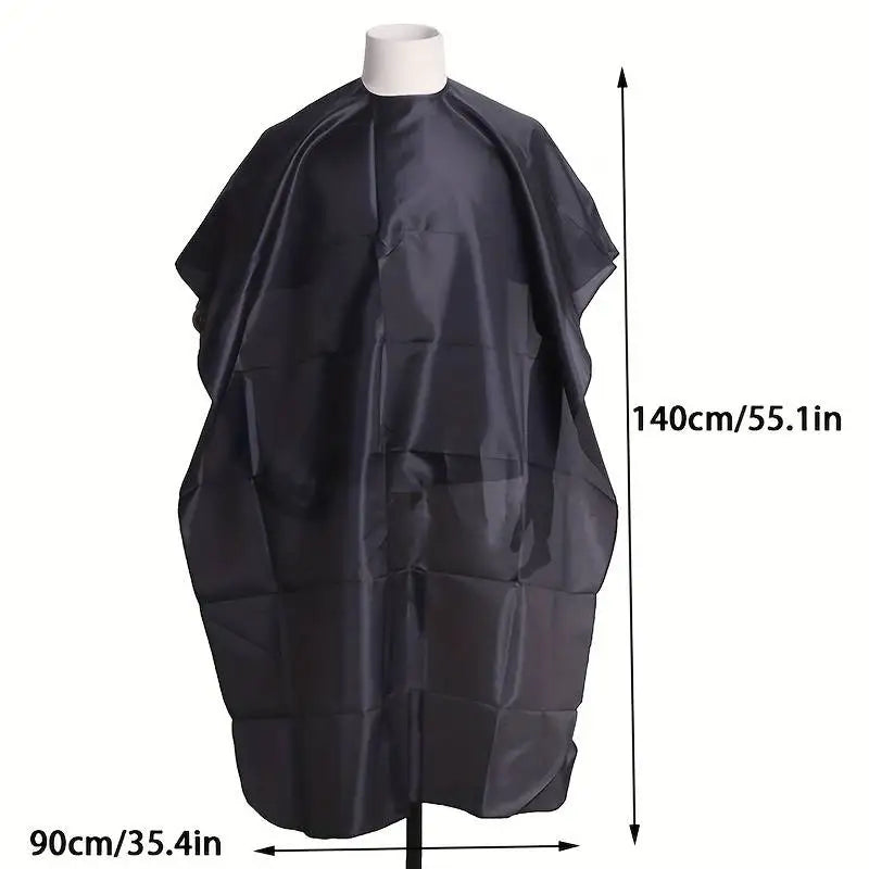 Hair Cutting Cape – Black Barber Salon Cape for Styling and Coloring