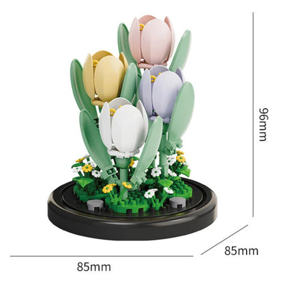 Flower Building Blocks – Micro DIY Lily & Rose Model Kit