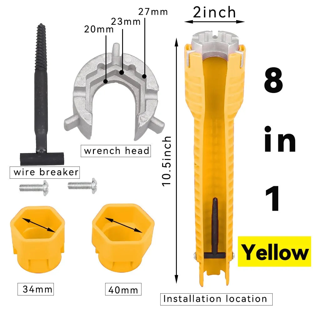 Faucet Wrench – 8-in-1 Sink Installation Plumbing Tool