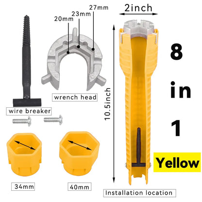 Faucet Wrench – 8-in-1 Sink Installation Plumbing Tool