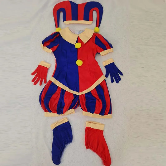 Circus Cosplay Costume – Jumpsuit, Hat & Gloves Set