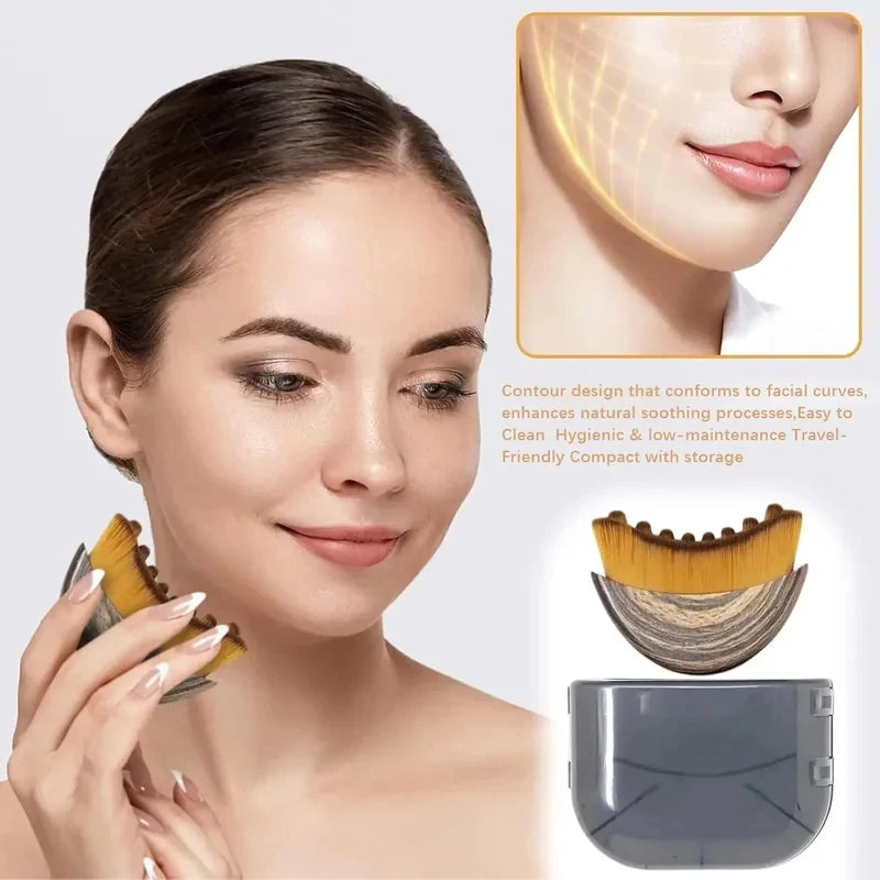 Lymphatic Drainage Face Brush – Soft Bristle Facial Massage Tool