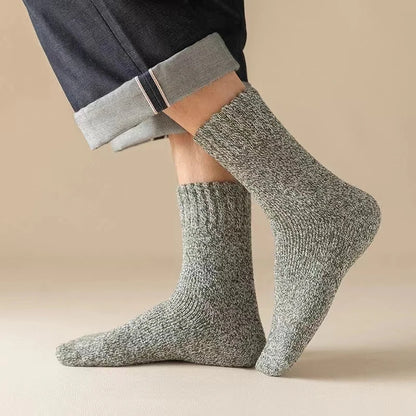 Men's Winter Socks Thick Warm Retro Crew Socks for Cold Weather