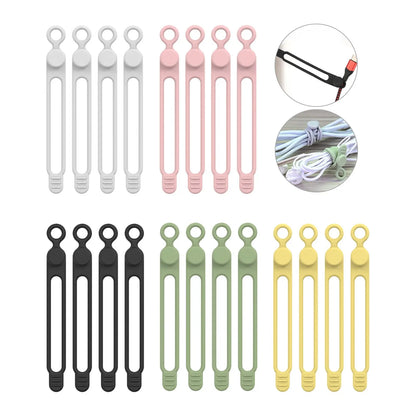 Silicone Cable Ties – Reusable Cord Organizer & Wire Straps