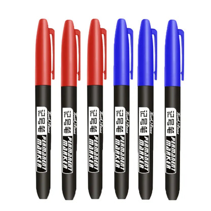 Permanent Markers 6-Piece Set with Waterproof Fine Tip Ink