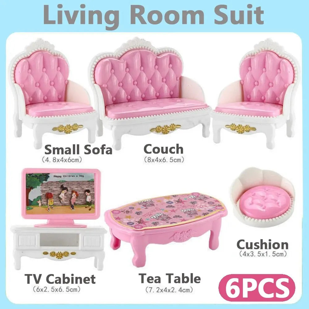 Dollhouse Furniture Set – 10-Piece Miniature Kitchen Accessories