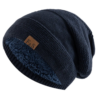 Winter Beanie Hat – Fur Lined Slouchy Knit Cap for Men & Women