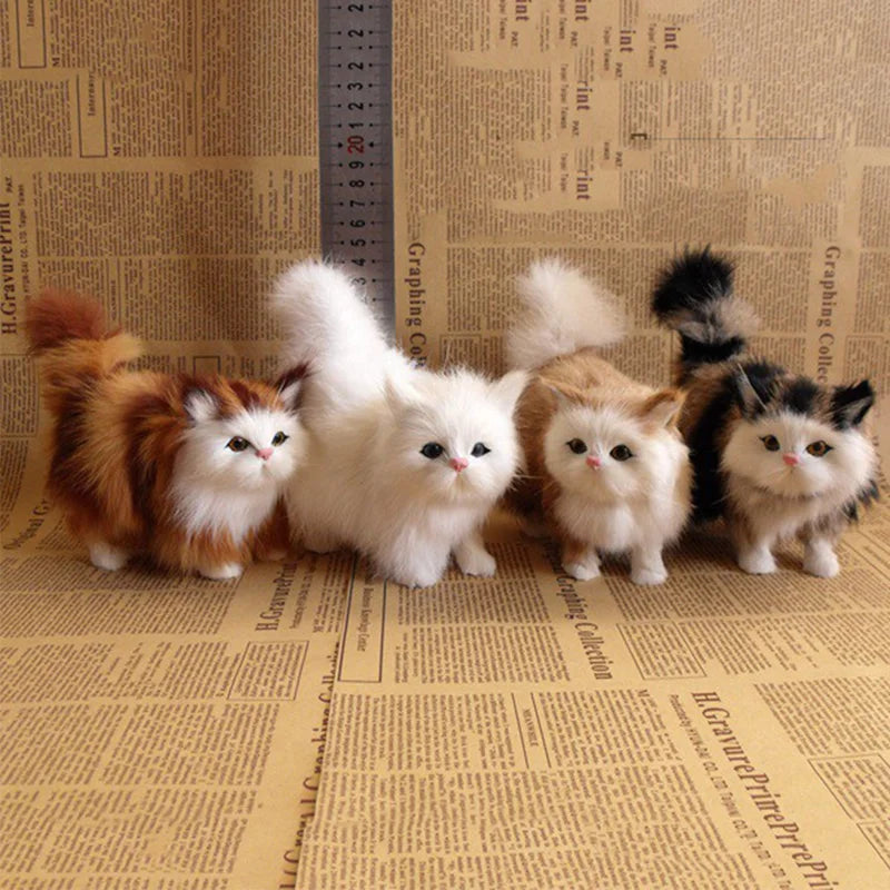 Realistic Cat Plush Toy – Soft Simulated Kitten Decoration