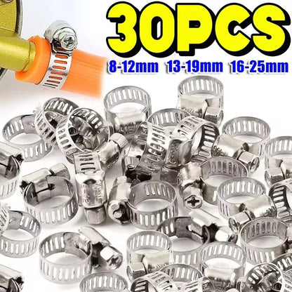 Stainless Steel Hose Clamps – Adjustable Screw Band Pipe Clamps