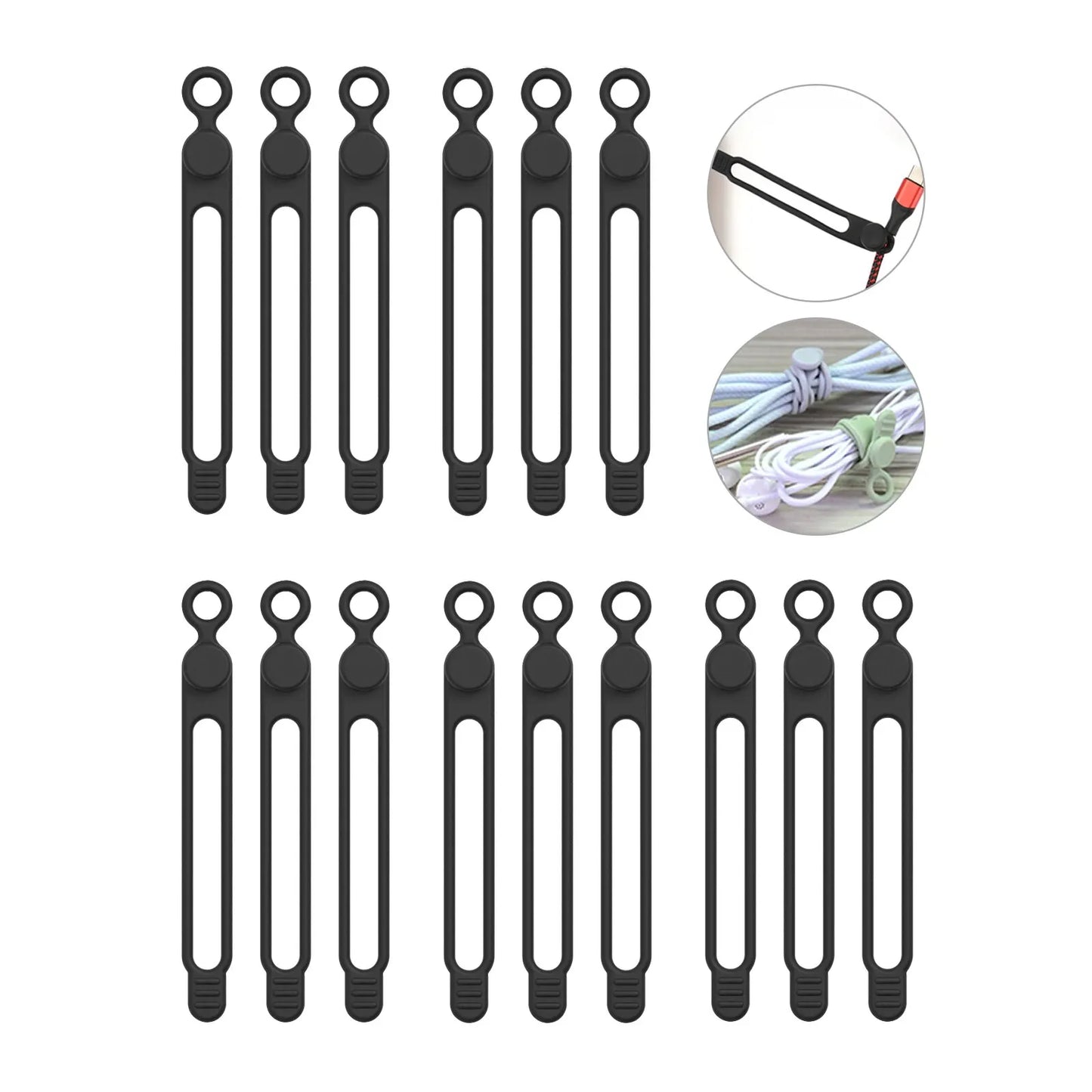 Silicone Cable Ties – Reusable Cord Organizer & Wire Straps