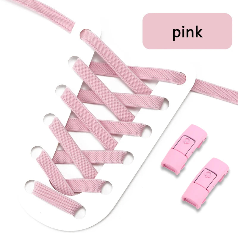 No Tie Shoe Laces with Press Lock for Kids and Adults