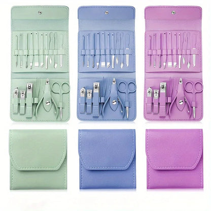 16 Piece Manicure Set with Nail Clippers & Cuticle Tools