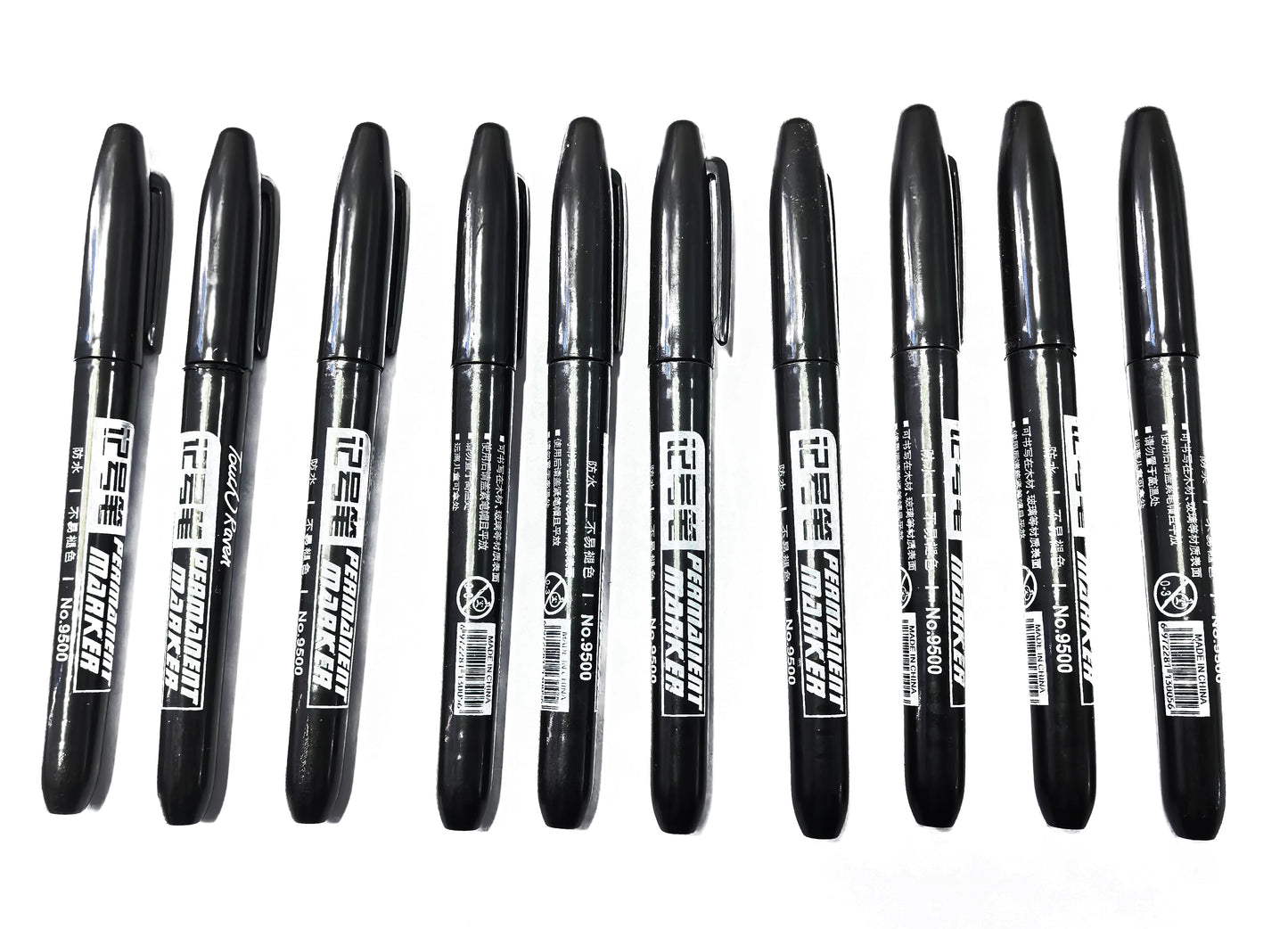 Permanent Markers 6-Piece Set with Waterproof Fine Tip Ink