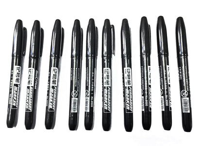 Permanent Markers 6-Piece Set with Waterproof Fine Tip Ink
