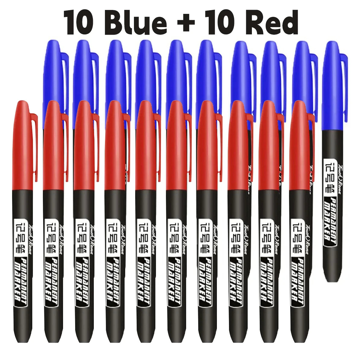 Permanent Markers 6-Piece Set with Waterproof Fine Tip Ink