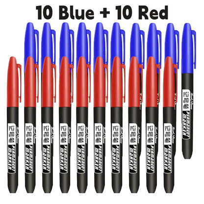 Permanent Markers 6-Piece Set with Waterproof Fine Tip Ink