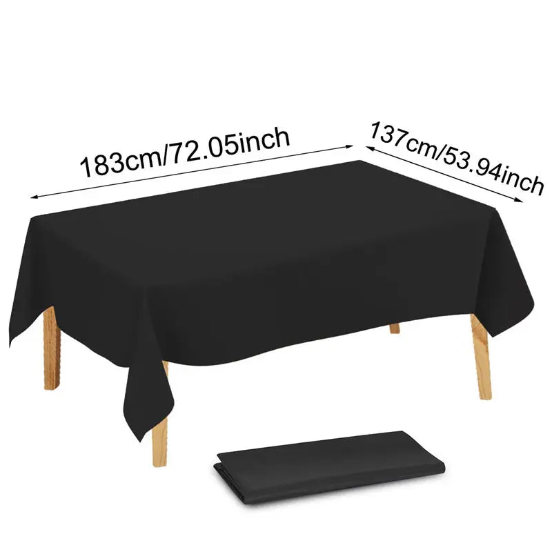 Disposable Plastic Tablecloth 137×183cm Rectangle Table Cover