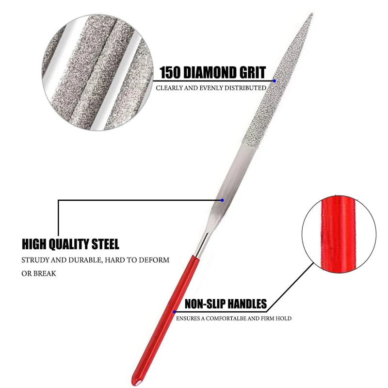 Diamond Needle File Set – 10-Piece Mini Files for Craft and Metalwork