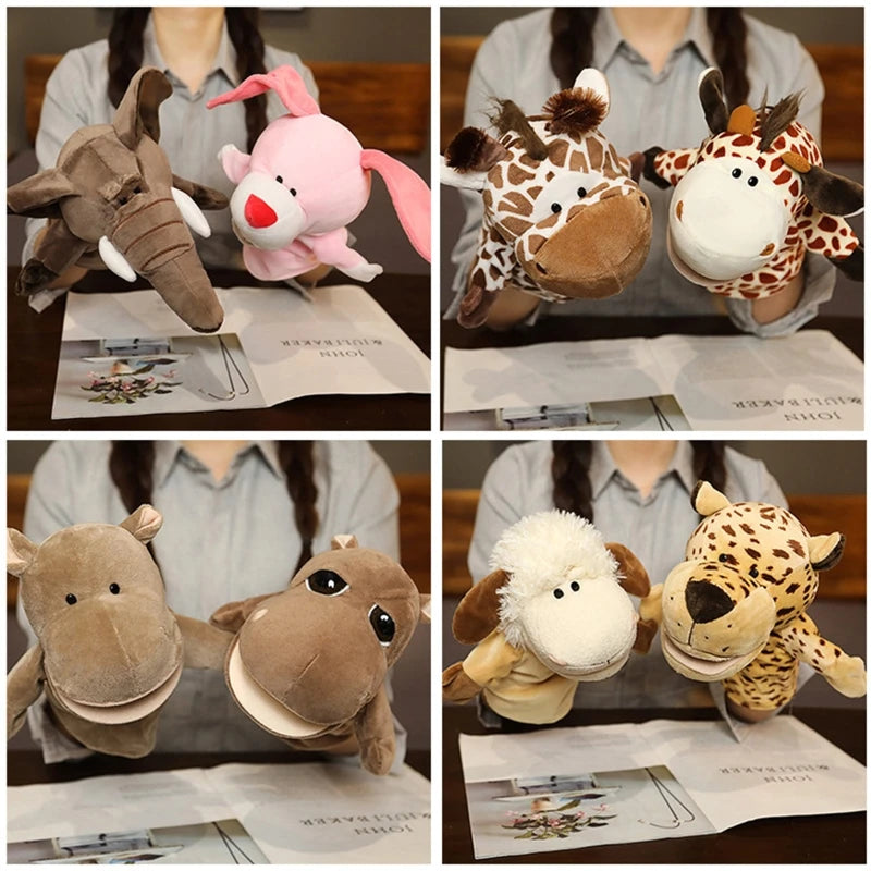 Hand Finger Puppets Plush Cartoon Toys for Kids and Family Play
