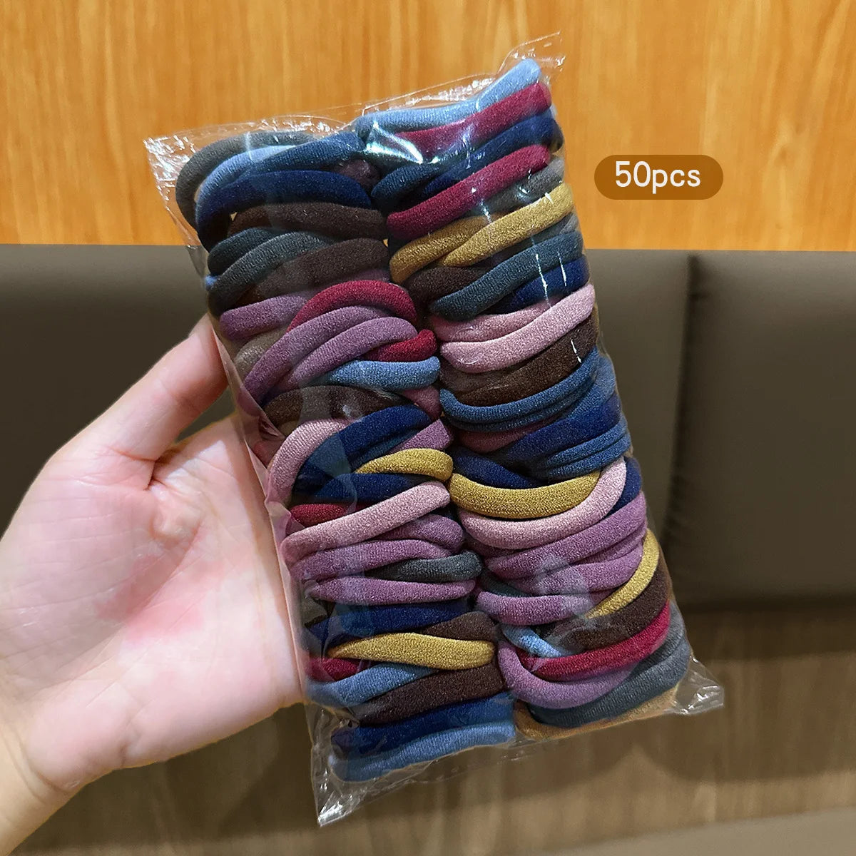 100 Pack Women's Elastic Hair Bands – Seamless Stretchy Hair Ties