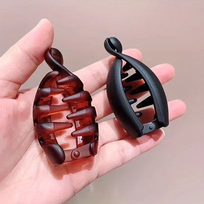 4 Pack Banana Hair Clips – Small Twist Clips for High Ponytails