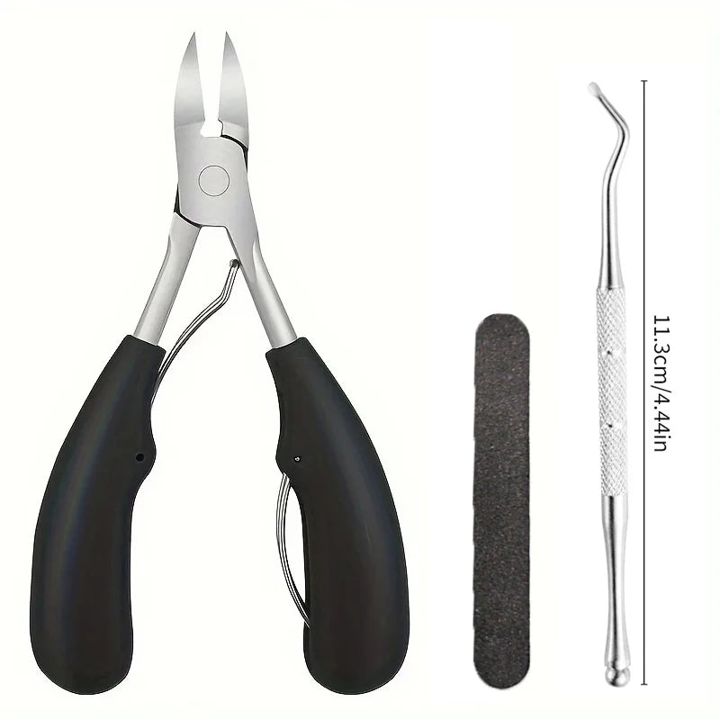 Nail Clippers for Thick Nails with Sharp Curved Stainless Steel Blade