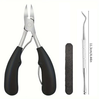 Nail Clippers for Thick Nails with Sharp Curved Stainless Steel Blade