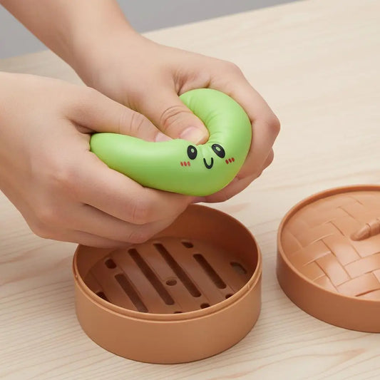 Squishy Sensory Toy Steamed Bun Squeeze Fidget Toy for Kids & Adults