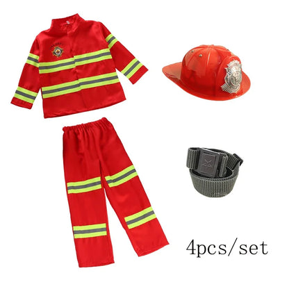 Kids Firefighter Costume – Fireman Uniform Role-Play Set
