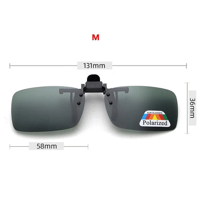 Polarized Clip-On Sunglasses Flip Up UV Protection Lens Clips