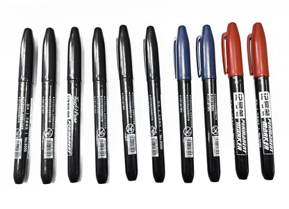 Permanent Markers 6-Piece Set with Waterproof Fine Tip Ink