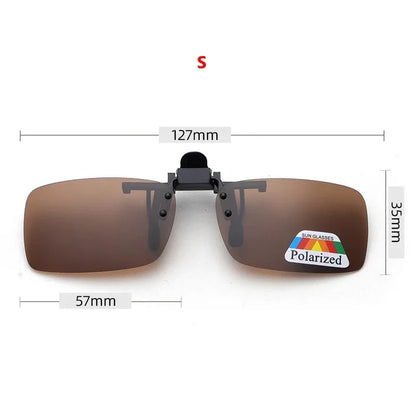Polarized Clip-On Sunglasses Flip Up UV Protection Lens Clips