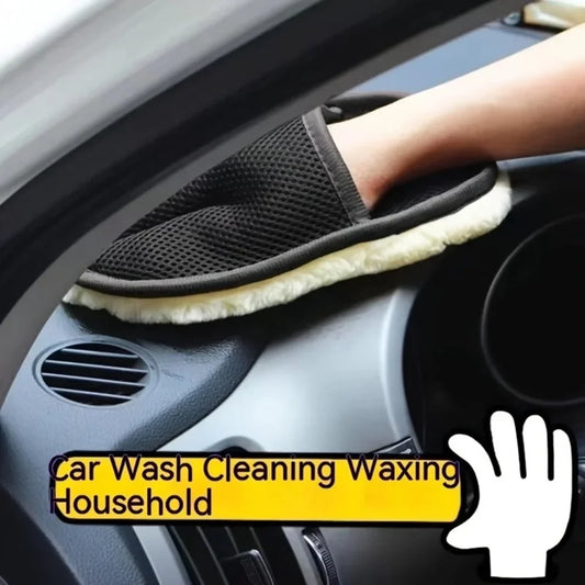 Plush Car Wash Mitt Soft Absorbent Cleaning Glove for Cars