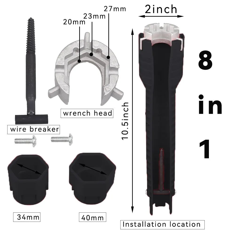 Faucet Wrench – 8-in-1 Sink Installation Plumbing Tool