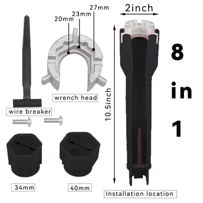 Faucet Wrench – 8-in-1 Sink Installation Plumbing Tool