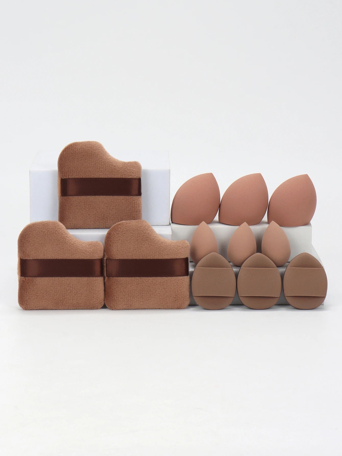 12-Piece Makeup Sponge Set with Powder Puffs and Beauty Blenders