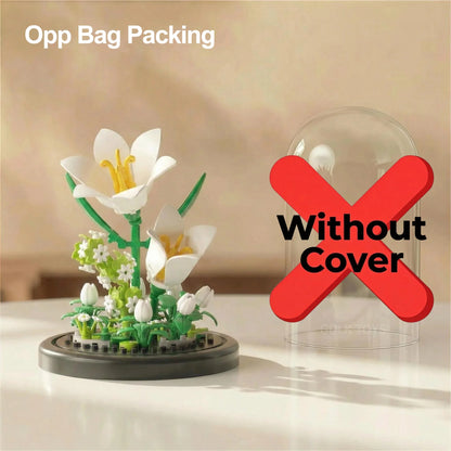 Eternal Flower Bouquet Bonsai Potted Plant Micro Building Blocks Model Home Decoration Puzzle Toys Kids Birthday Christmas Gifts