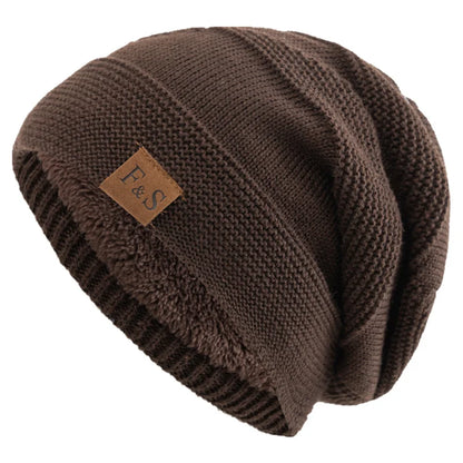 Winter Beanie Hat – Fur Lined Slouchy Knit Cap for Men & Women