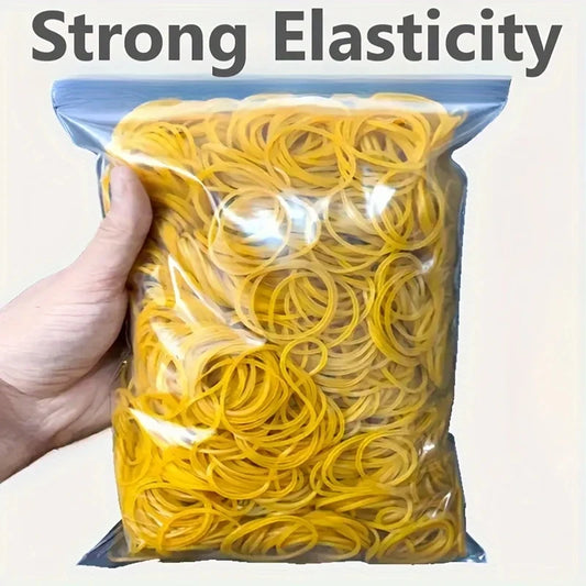 Yellow Rubber Bands – Natural Elastic Bands in 100, 300 or 666 Packs