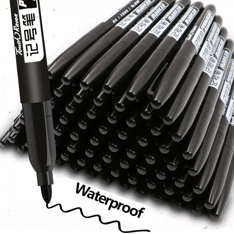 Permanent Markers 6-Piece Set with Waterproof Fine Tip Ink