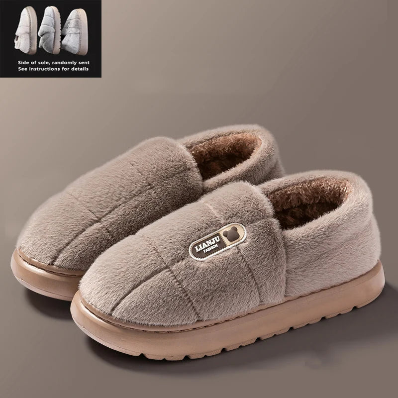Winter House Slippers – Plush Warm Non-Slip Indoor Shoes