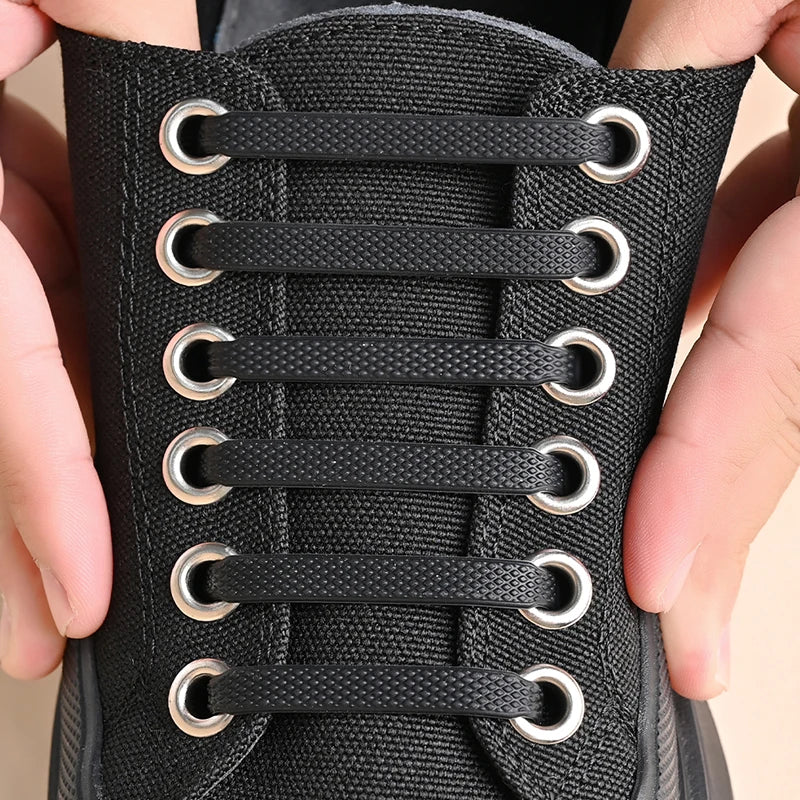 No Tie Shoelaces Silicone Elastic Laces for Easy Slip-On Shoes