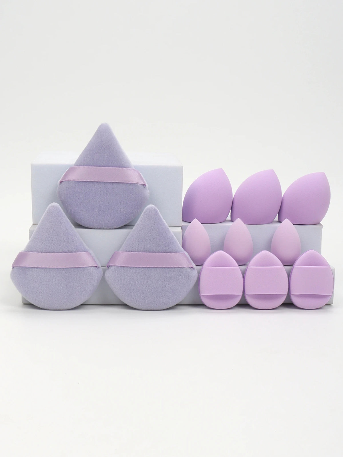 12-Piece Makeup Sponge Set with Powder Puffs and Beauty Blenders