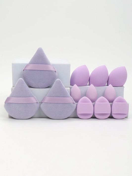 12-Piece Makeup Sponge Set with Powder Puffs and Beauty Blenders