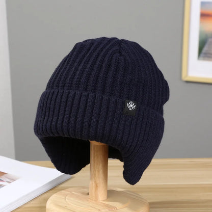 Winter Earflap Hat – Faux Fur Lined Peaked Cap for Outdoor Wear