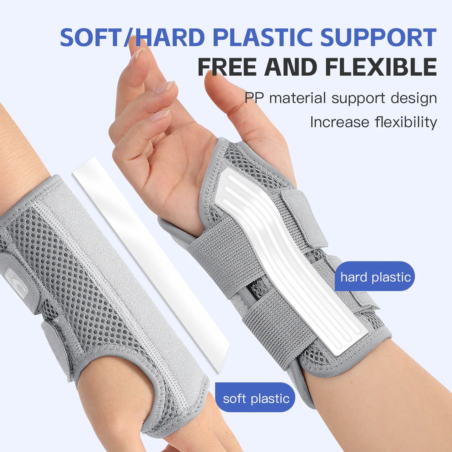 Wrist Brace with Adjustable Straps for Everyday Hand Support