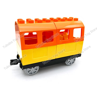 Kids Train Track Accessories Large Building Blocks DIY Railway Toys Big Blocks Compatible Duploed STEM Educational Gift Toddlers