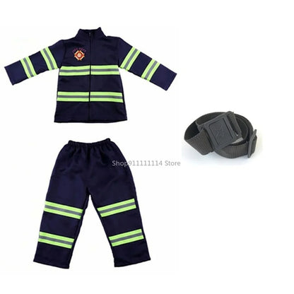 Kids Firefighter Costume – Fireman Uniform Role-Play Set