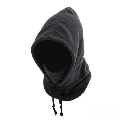 Winter Balaclava Knit Hood with Drawstring Windproof Face Cover