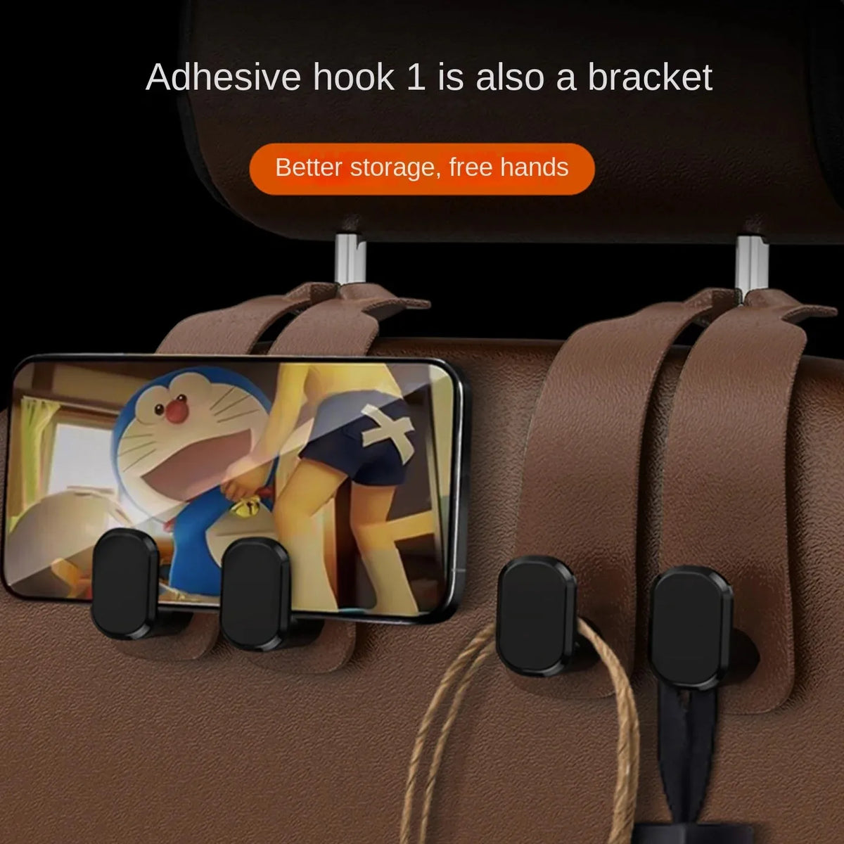 Car Headrest Hook – Universal Seatback Bag Holder